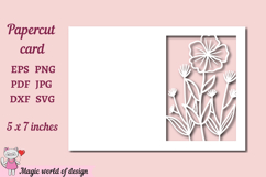 Flower card cover A5 paper cut SVG Product Image 2