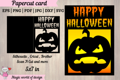 Horrible pumpkin svg, Happy Halloween Card svg for Cricut Product Image 1