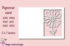 Flower Card Cover A5, Paper Cutting svg Product Image 2