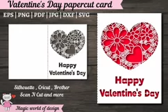 Valentines day card svg, Paper Cut Card svg Product Image 1