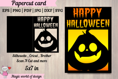 Happy Halloween pumpkin Card svg for Cricut Product Image 1