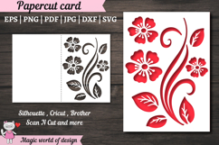 Flower Papercut Card Cover Template SVG, Mother&#039;s Day Gift Product Image 1