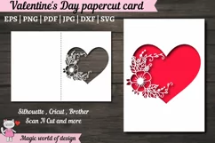 Layered Valentine's Day Papercut Card svg Product Image 1