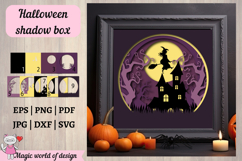 Halloween Shadow Box SVG, Layered Paper Cut File, Spooky 3D Product Image 2