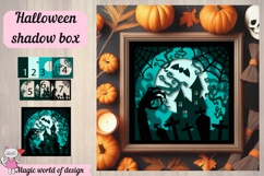 Halloween Shadow Box SVG, Layered Paper Cut File, Spooky 3D Product Image 4