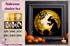 Halloween Shadow Box SVG, Layered Paper Cut File, Spooky 3D Product Image 3