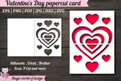 Layered Valentine's Day Papercut Card svg Product Image 1