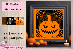 Halloween Shadow Box SVG, Layered Paper Cut File, pumpkins Product Image 3