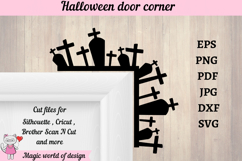Grave, cemetery SVG, Halloween Door Corner SVG Product Image 2