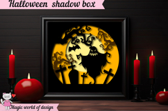 Halloween Shadow Box SVG, Layered Paper Cut File, Spooky 3D Product Image 5