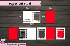 Valentines day card svg, Paper Cut Card svg Product Image 2