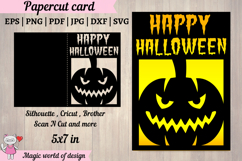 Horrible pumpkin svg, Happy Halloween Card svg for Cricut Product Image 1
