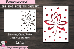 Flowers card Svg, paper cutting Product Image 1