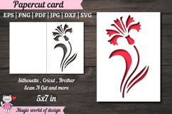 Flowers card Svg, paper cutting Product Image 1