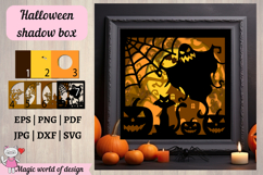 Halloween Shadow Box SVG, Layered Paper Cut File, Spooky 3D Product Image 4