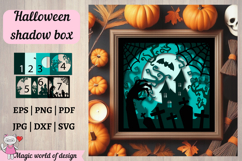 Halloween Shadow Box SVG, Layered Paper Cut File, Spooky 3D Product Image 1