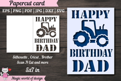 Happy birthday dad card svg, Tractor , Papercut for Cricut Product Image 3