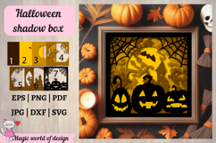 Halloween Shadow Box SVG, Layered Paper Cut File, pumpkins Product Image 5