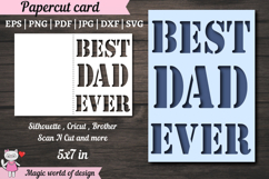 Fathers Day Cards SVG ,Best Dad Ever card svg Product Image 1