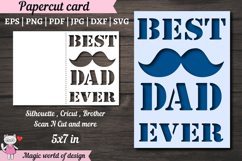Fathers Day Cards SVG ,Best Dad Ever card svg Product Image 2