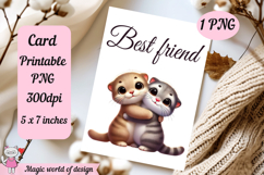 Printable Best Friend Card, To My Bestie With Love png Product Image 1