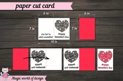 Valentines day card svg, Paper Cut Card svg Product Image 2