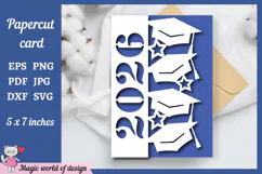 2026 Graduation Card svg, Class of 2026 Cut Files Product Image 1
