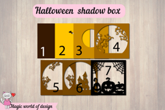 Halloween Shadow Box SVG, Layered Paper Cut File, pumpkins Product Image 3