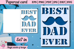 Fathers Day Cards SVG ,Best Dad Ever card svg Product Image 1
