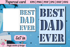 Fathers Day Cards SVG ,Best Dad Ever card svg Product Image 2