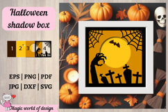 Halloween web Shadow Box SVG, Cricut Silhouette Product Image 1