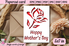 Happy Mother&#039;s day card svg, Paper Cut Ca Product Image 2