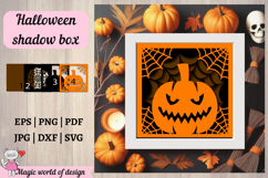 Halloween Shadow Box SVG, Layered Paper Cut File, pumpkins Product Image 1