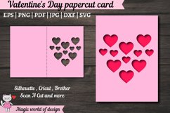 Valentines day card svg, Paper Cut Card Product Image 1