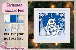 Christmas Winter gnome 3D Shadow Box svg Product Image 1