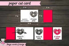 Valentines day card svg, Paper Cut Card svg Product Image 2