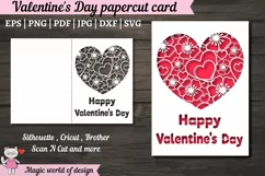 Valentines day card svg, Paper Cut Card svg Product Image 1