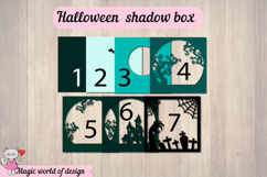 Halloween Shadow Box SVG, Layered Paper Cut File, Spooky 3D Product Image 2