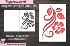 Flower Papercut Card Cover Template SVG, Mother&#039;s Day Gift Product Image 1