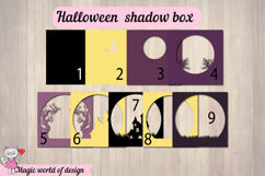 Halloween Shadow Box SVG, Layered Paper Cut File, Spooky 3D Product Image 4