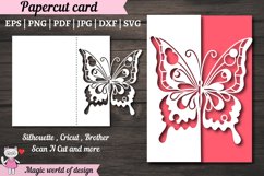 Luxury butterfly Card Template for cutting on Cricut, Cameo, Product Image 1