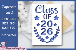 2026 Graduation Card svg, Class of 2026 Cut Files Product Image 1