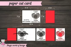 Valentines day card svg, Paper Cut Card svg Product Image 2