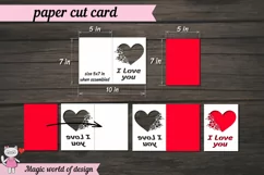Valentines day card svg, Paper Cut Card svg Product Image 2