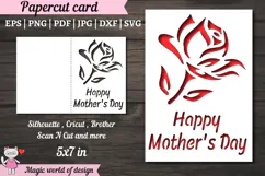 Happy Mother's day card svg, Paper Cut Ca Product Image 1
