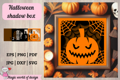 Halloween Shadow Box SVG, Layered Paper Cut File, pumpkins Product Image 2