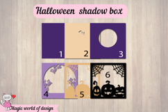 Halloween Shadow Box SVG, Layered Paper Cut File, Spooky 3D Product Image 4