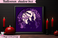 Spooky House Halloween Shadow Box svg, Layered Paper cute Product Image 5