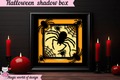 Halloween spider and web Shadow Box SVG, Cricut Silhouette Product Image 4