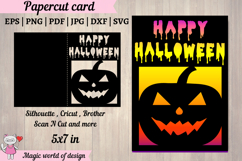 Horrible pumpkin svg, Happy Halloween Card svg for Cricut Product Image 1